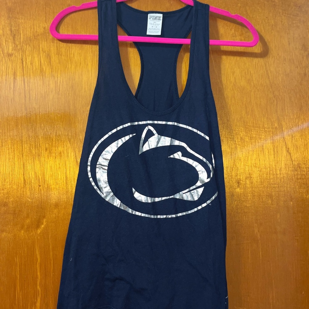 PINK Victoria's Secret Navy Tank Top with Silver Logo